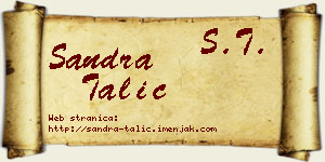 Sandra Talić vizit kartica